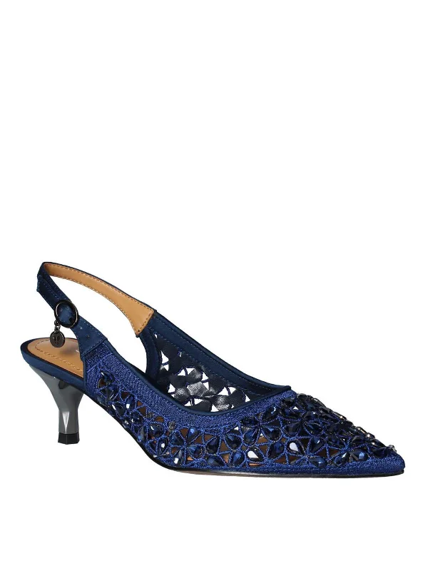 Women's evening gala stiletto heel pumps in a long - lasting colorDiyara Womens Rhinestone Slip On Slingback Heels