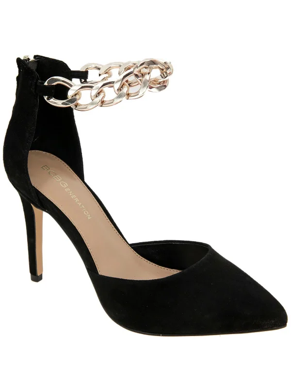 Women's breathable stiletto heel pumps for warm weatherHaindi 3 Womens Suede Pointed Toe Pumps