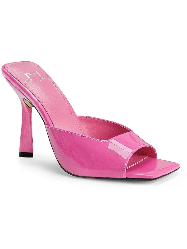 Women's wedding stiletto heel pumps with a pearl - encrusted strapBaber Womens Faux Leather Stiletto Slide