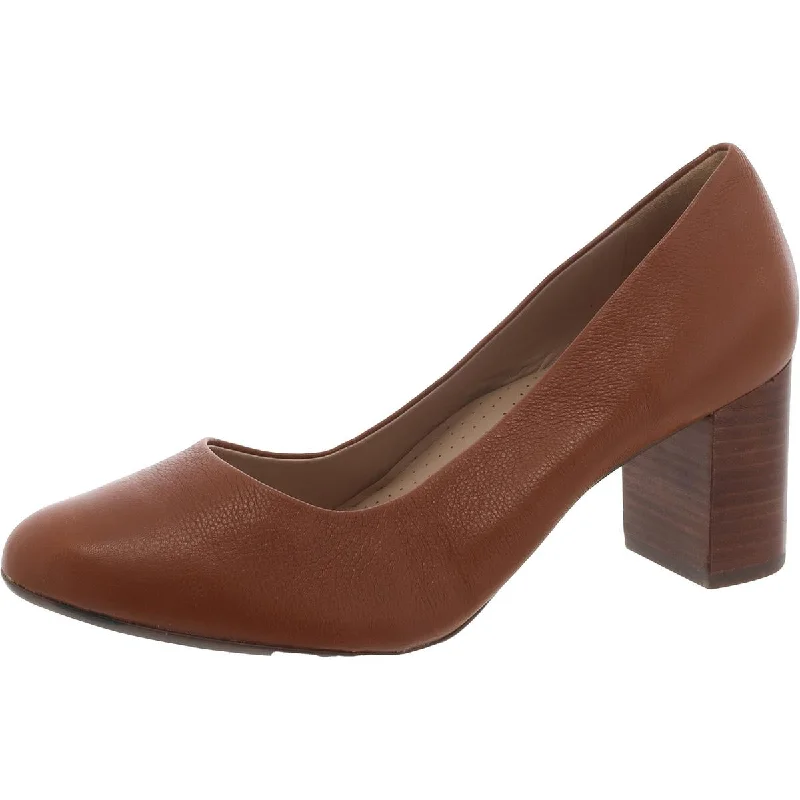 Women's forest green stiletto heel pumps for a nature - inspired lookMidtown Pump Womens Leather Round Toe Pumps