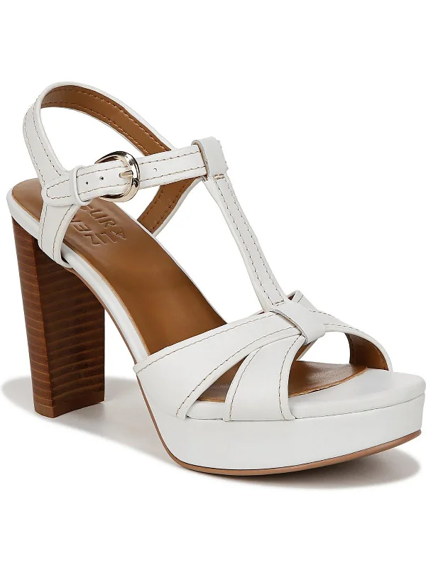 Women's patent leather stiletto heel pumps with a high - shine finishWomens Leather Block Heel Ankle Strap