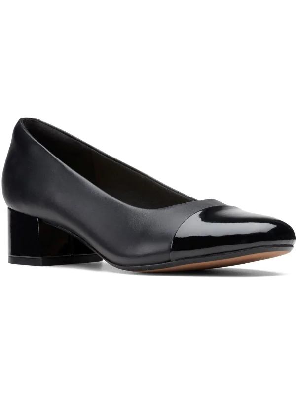 Women's wedding stiletto heel pumps with a pearl - encrusted strapMarilyn Sara Womens Leather Round Toe Block Heels