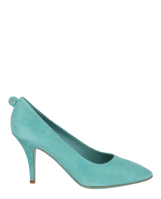 Women's strappy open - toe stiletto heel pumps with rhinestonesJudy Suede Pumps