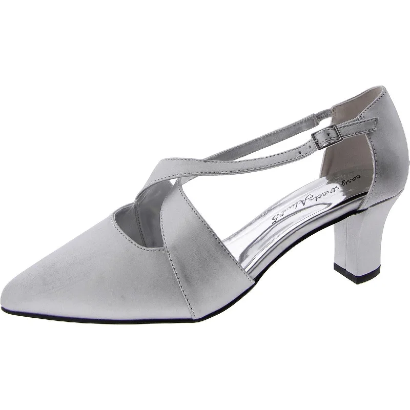 Women's mustard yellow stiletto heel pumps for a trendy pop of colorElegance Womens Satin Open Toe D'Orsay Heels