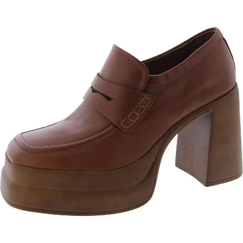 Women's holiday party stiletto heel pumps with a festive touchPerry Womens Leather Slip-On Loafer Heels
