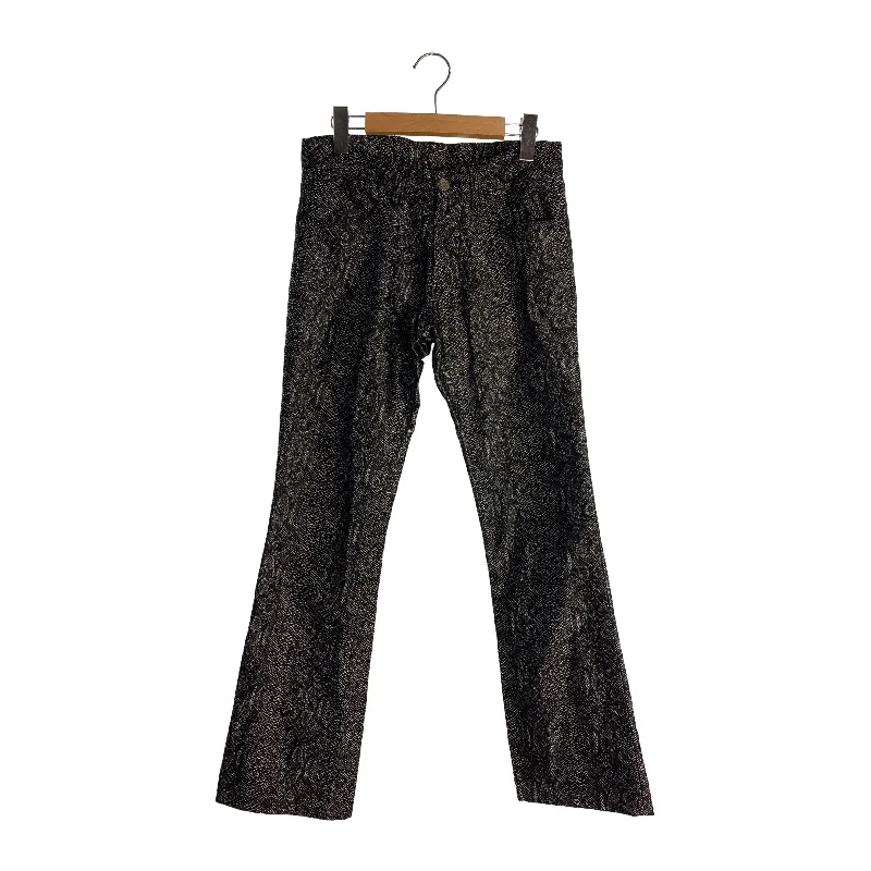 TORNADO MART/Bootcut Pants/S/Black/Cotton/All Over Print/TPT-8613