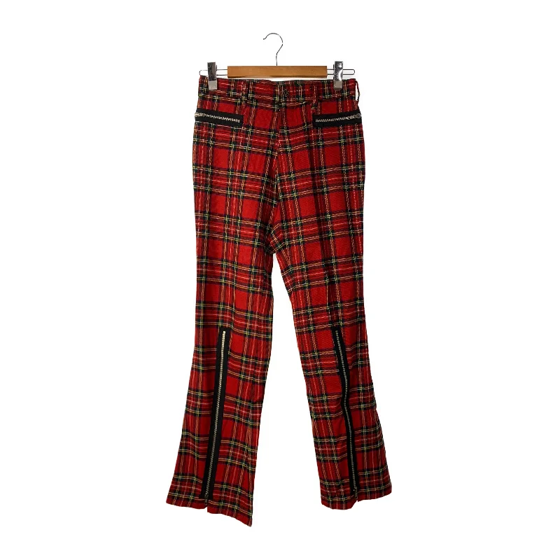 BOY LONDON/Straight Pants/M/Red/Polyester/Plaid/125