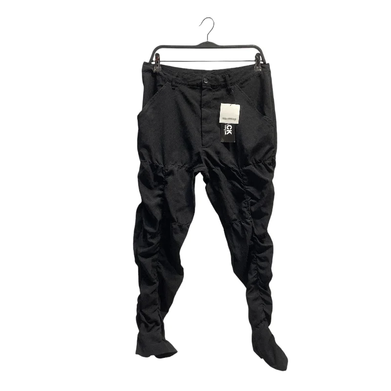 BLACK COMME des GARCONS/Straight Pants/L/Polyester/BLK/RUCHED