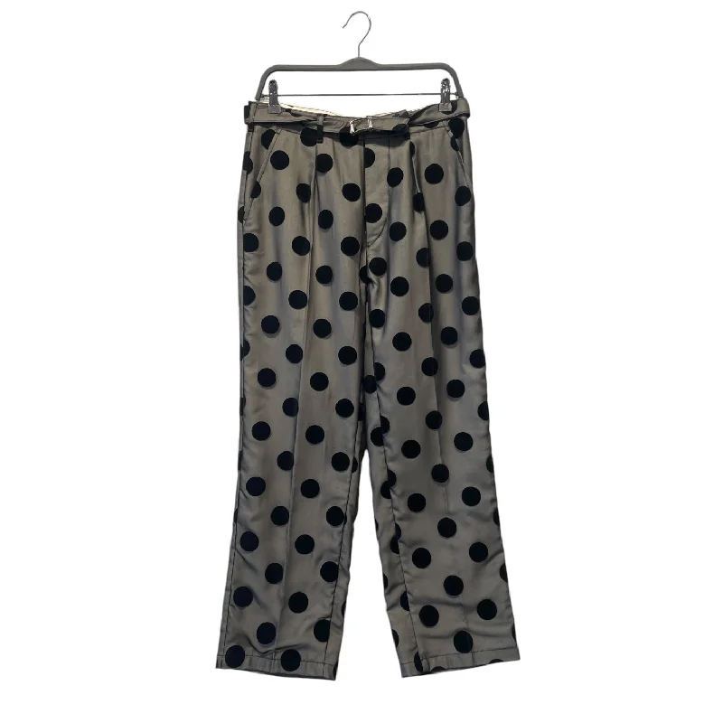 Tao COMME des GARCONS/Straight Pants/S/Nylon/BLK/Polka Dot/