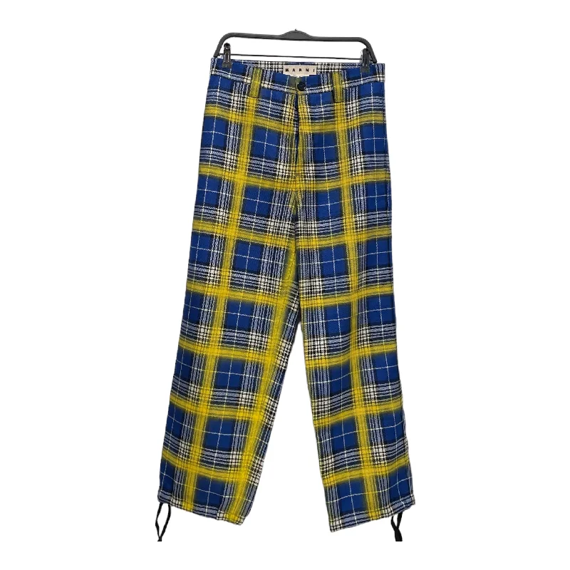 MARNI/Pants/32/Wool/BLU/Plaid/