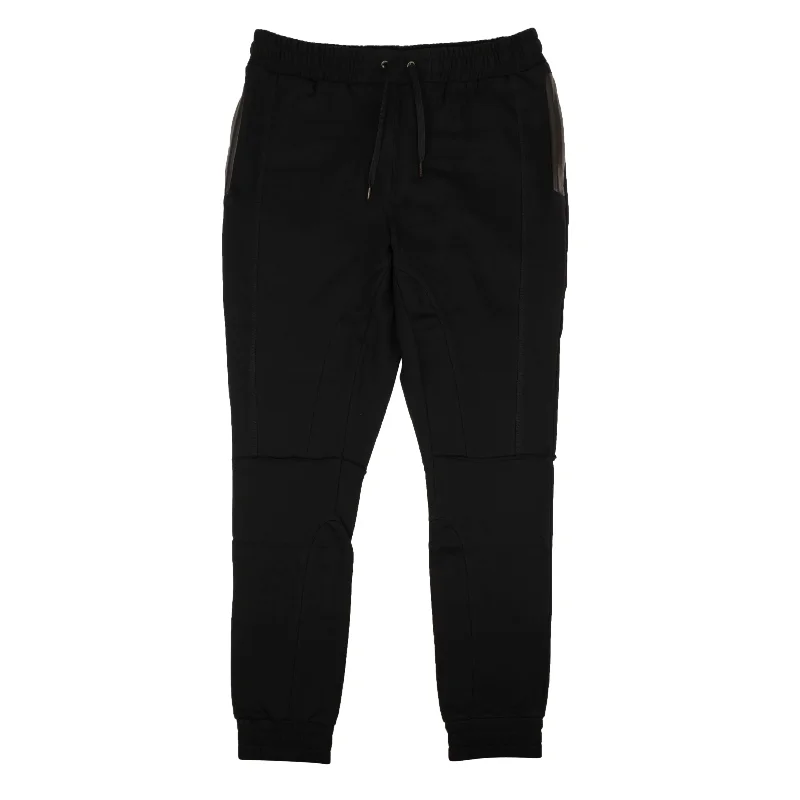 Black Cotton Jogger Sweatpants