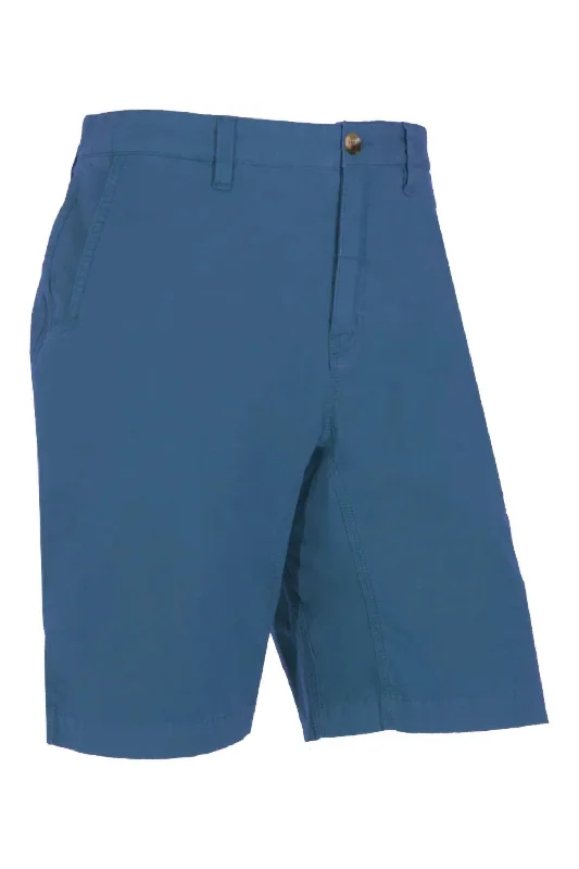 Classic Fit Stretch Poplin Shorts In Blue Ridge