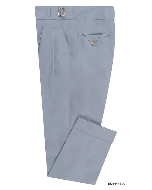 Gurkha Pant in Soft Blue Grey Stretch Twill Pants