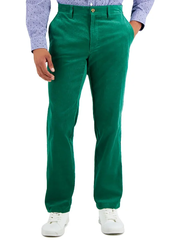 Mens Corduroy Ribbed Straight Leg Pants