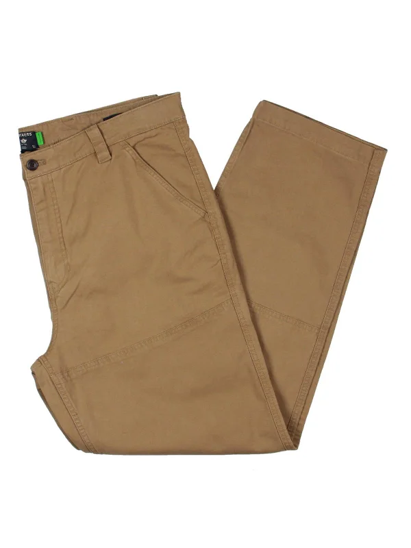 Mens Cotton Utility Straight Leg Pants