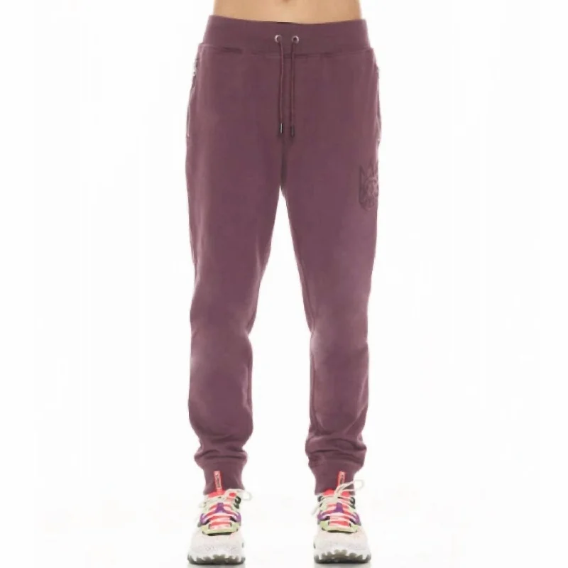 Men's Jogger Sweatpants In Grape Compote