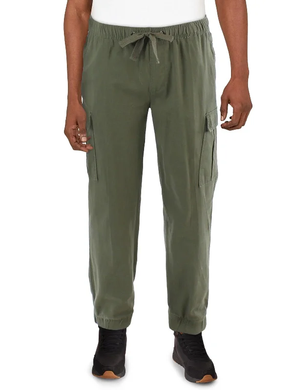 Mens Pocket Cotton Jogger Pants