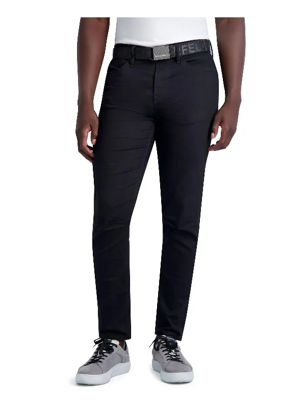 Mens Slim Fit Mid-Rise Skinny Pants