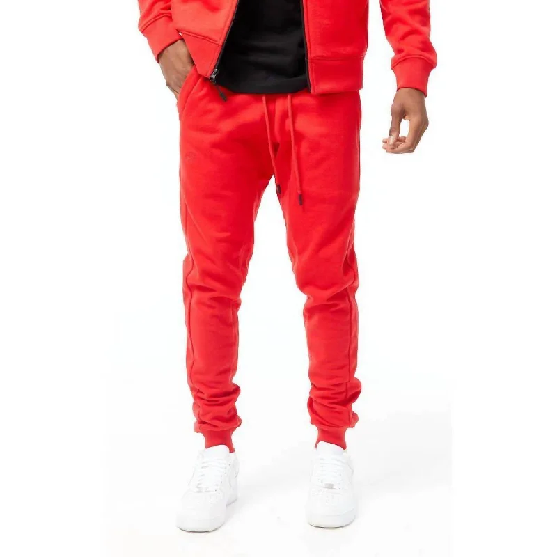 Men's Uptown Jogger Sweatpants In Red