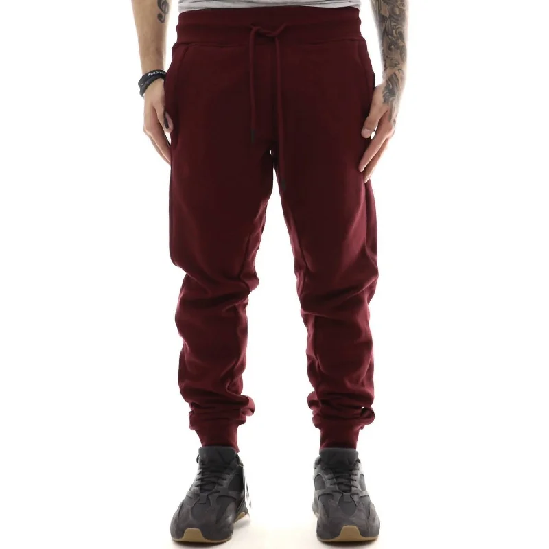 Men's Uptown Jogger Sweatpants In Wine