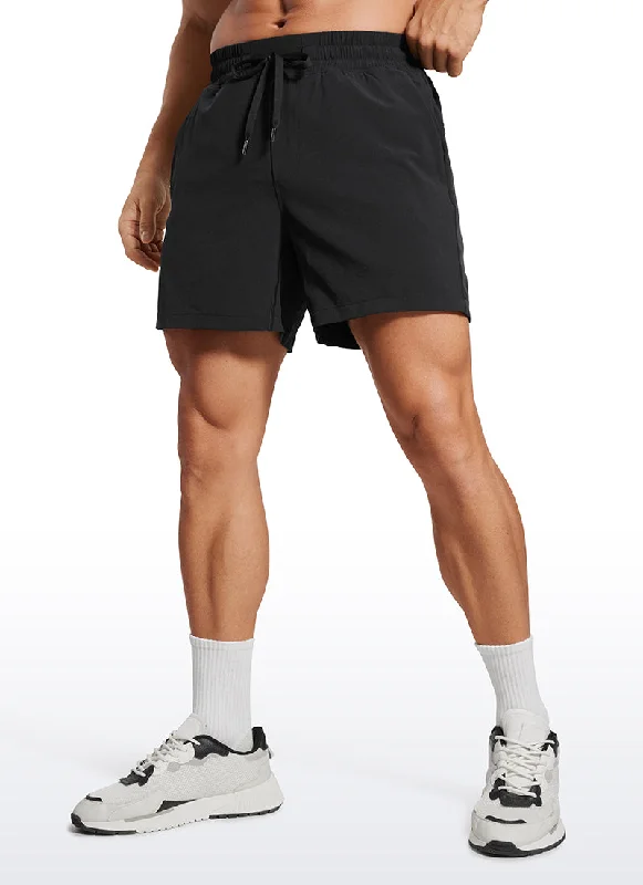 Feathery-Fit 2 in 1 Athletic Shorts 5''- with Pockets