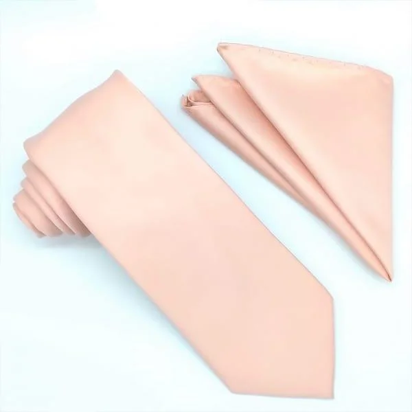 Blush Tie and Hanky Set