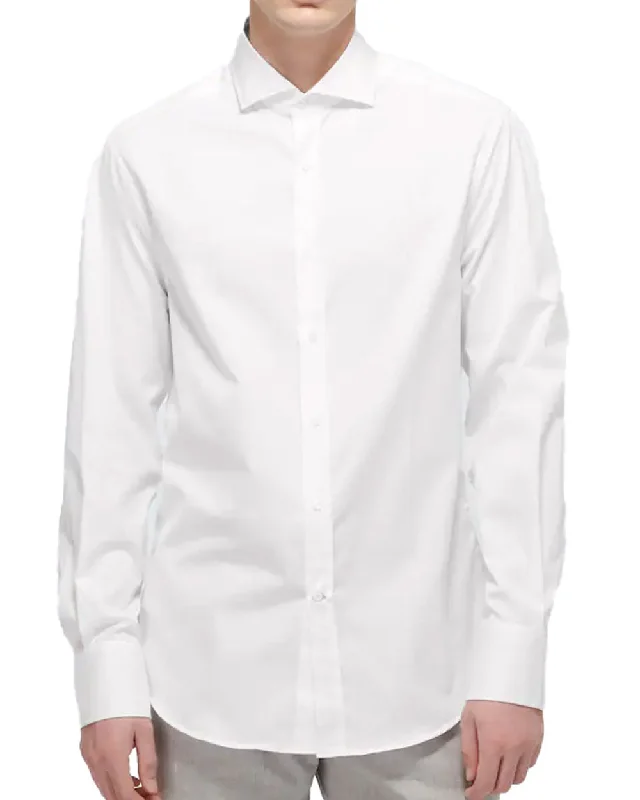 White Basic Fit Sport Shirt