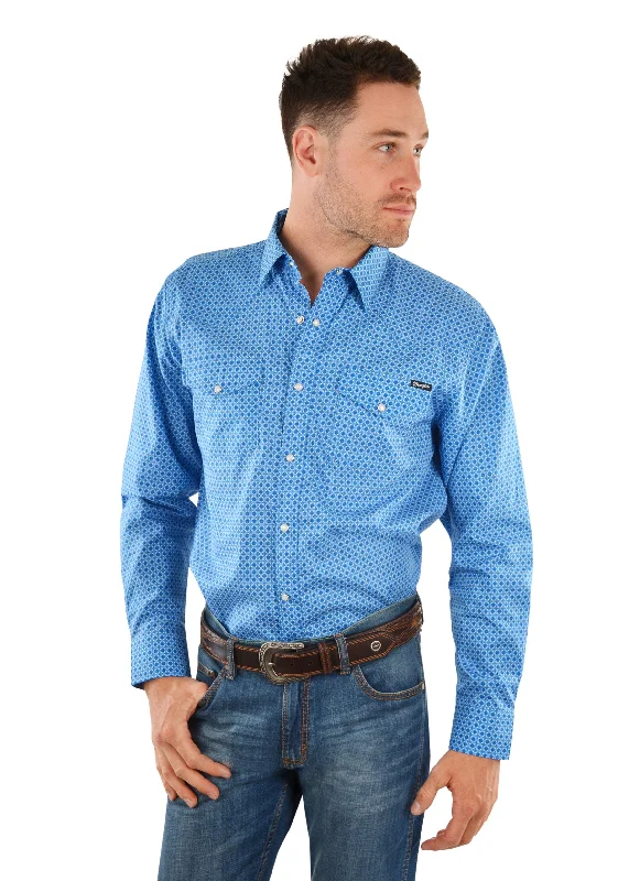 Denison Print Shirt - Royal