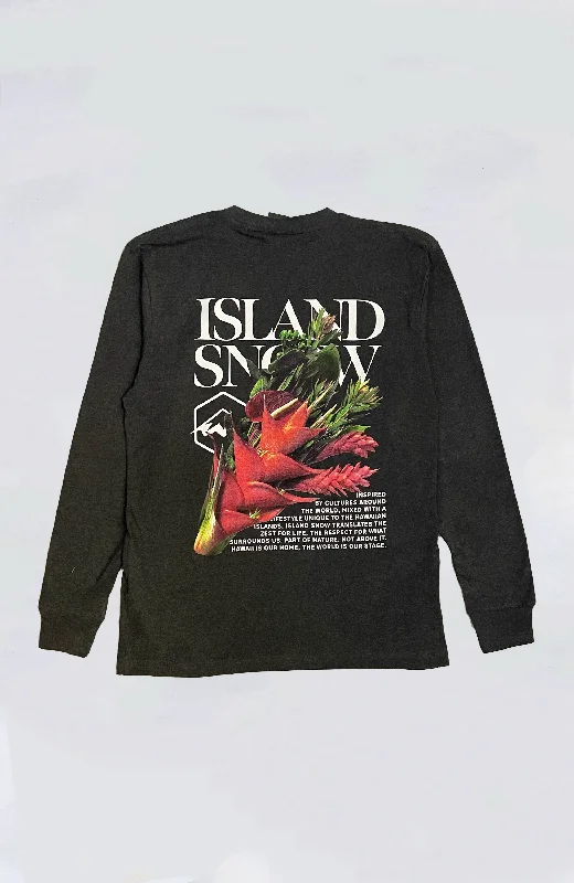 Island Snow Hawaii - IS Heliconia Premium Heavyweight L/S Tee