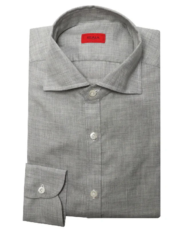 Light Grey Cotton Blend Sportshirt