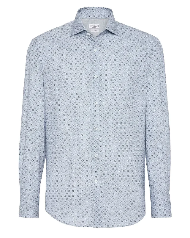 Light Blue Medallion Sportshirt