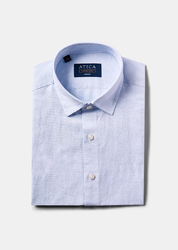 Short Sleeve Linen Shirt- Sky Blue