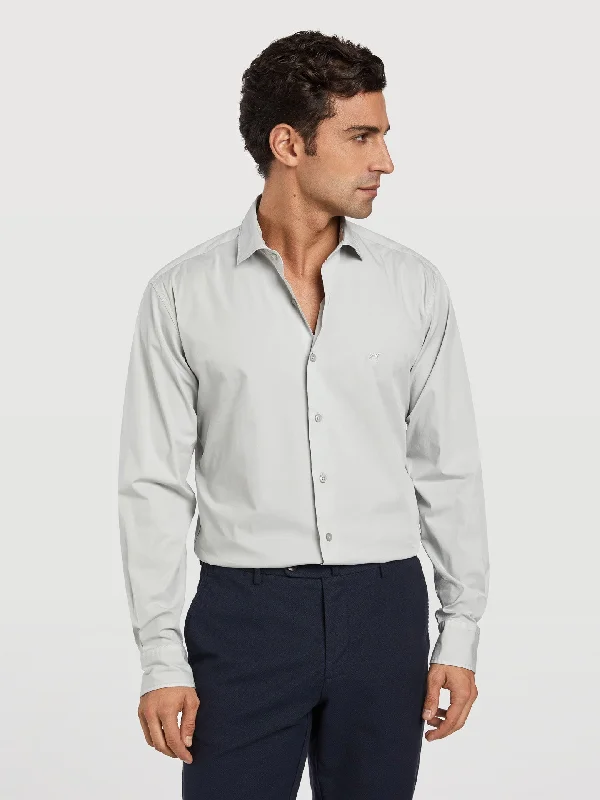 Slim fit comfort poplin garment dye shirt