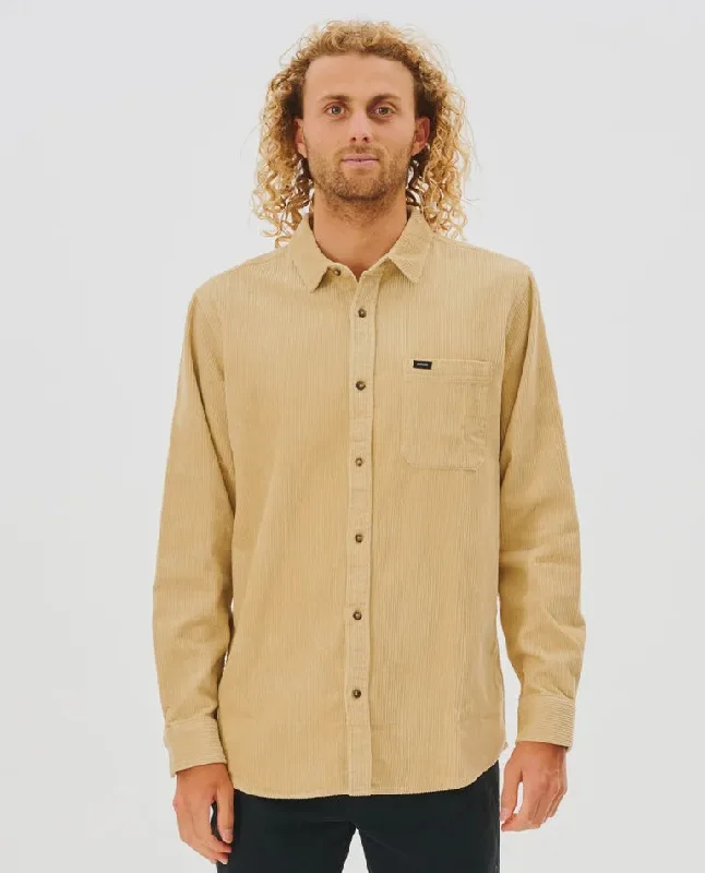 State Cord L/S Shirt - Khaki