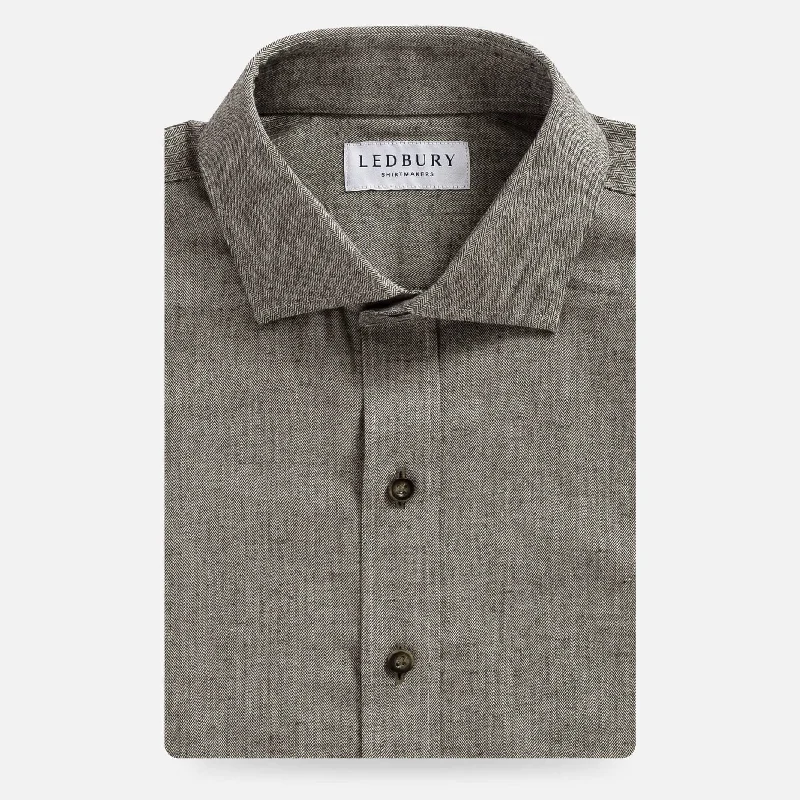 The Brown Andover Herringbone Custom Shirt