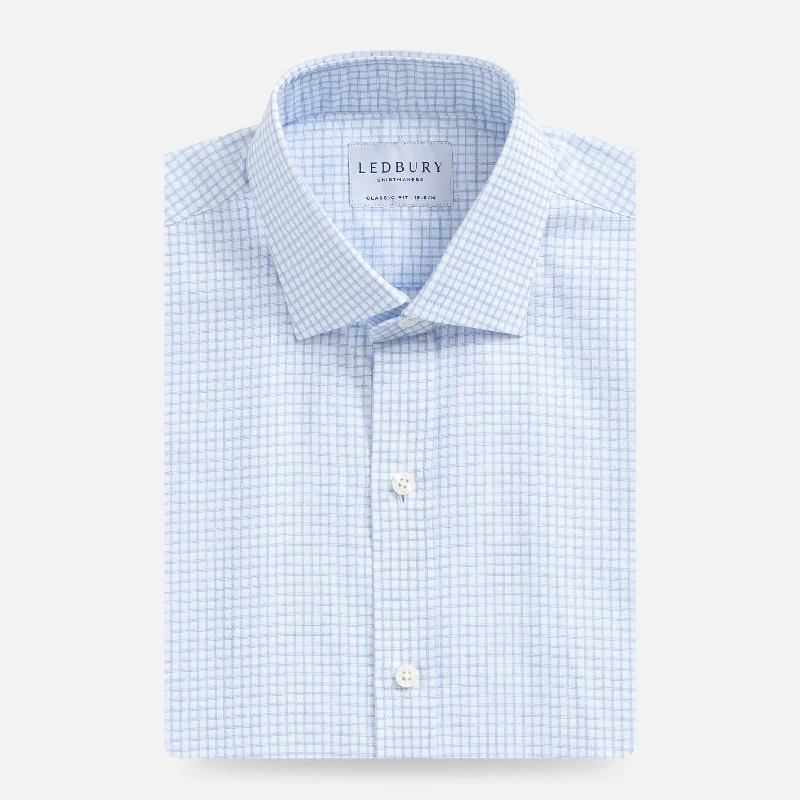 The Sky Blue Owen Check Custom Shirt