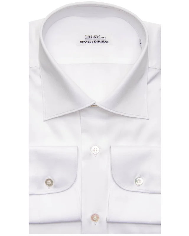 White Satin Dress Shirt