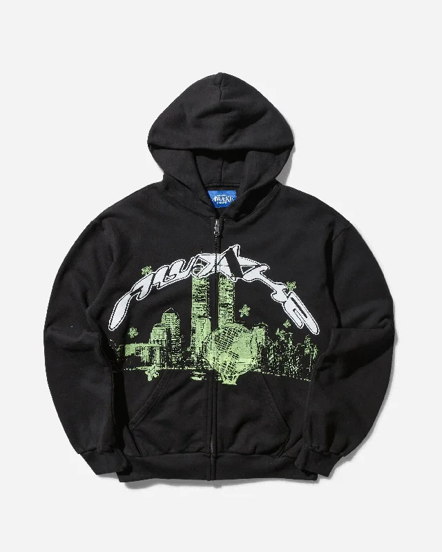 Men's Skyline Zip Hoodie Washed Black