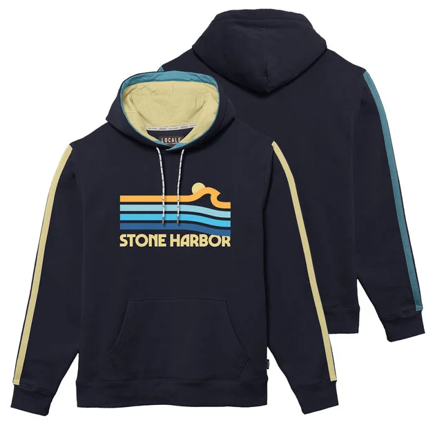 Unisex Stone Harbor Chaser Striped Hood - Navy