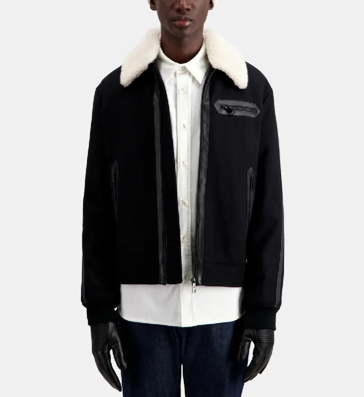 Wool-blend Bomber Jacket