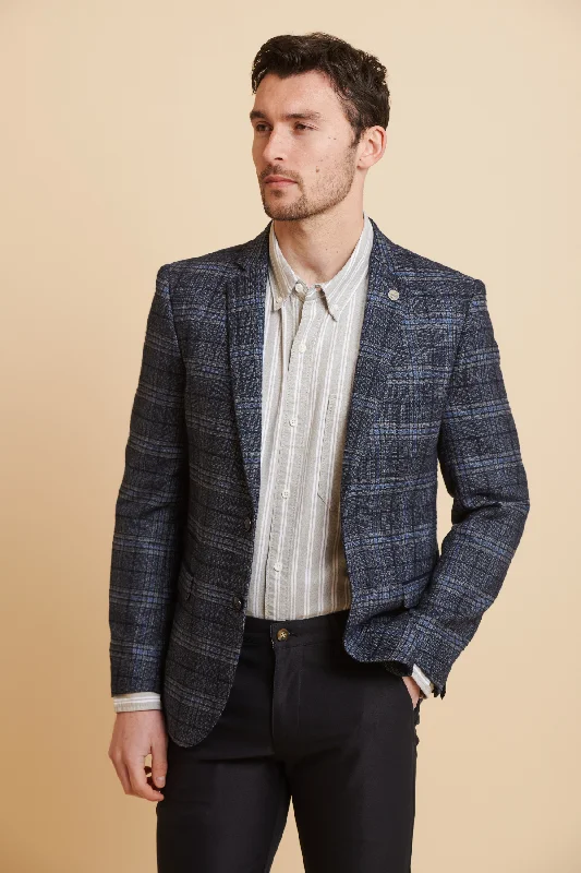 ANDY - Blue Check Blazer