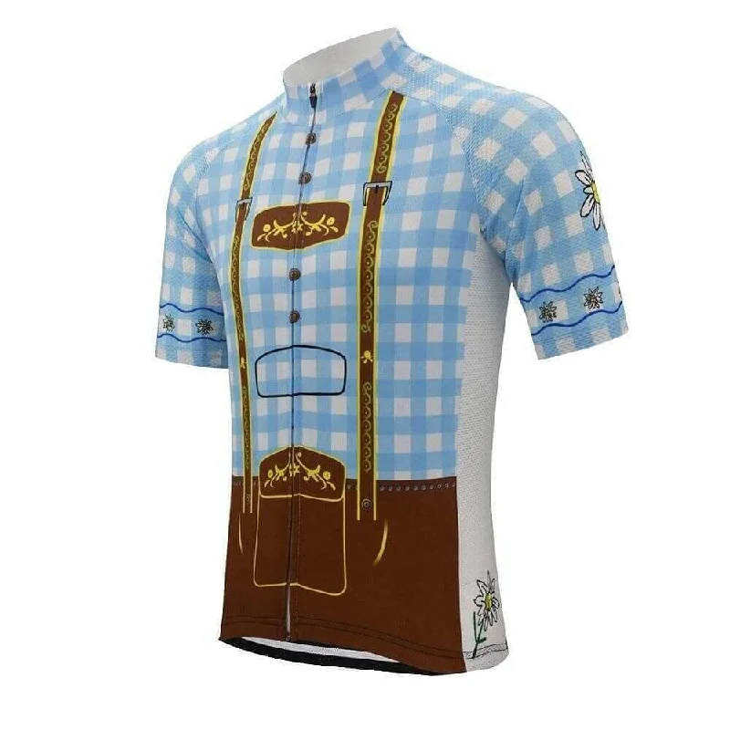 Blue Lederhosen Cycling Jersey