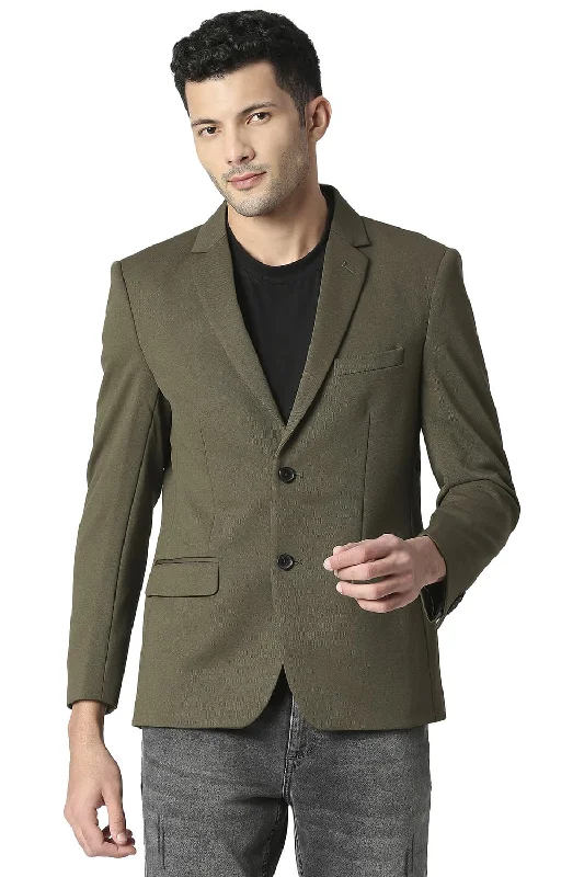 Comfort Fit Self Structure Knit Blazers