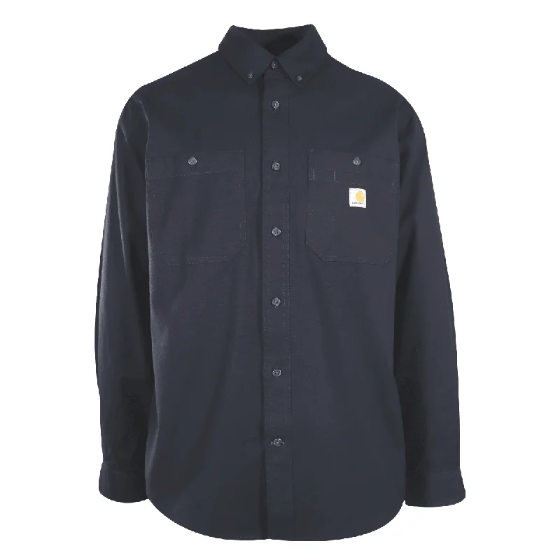 Carhartt Men's Flannel Shirt Rugged Flex Navy Long Sleeve (326)