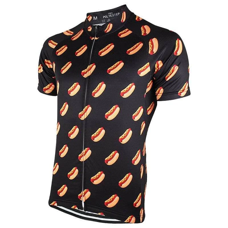 Hot Diggidy Dog Cycling Jersey - Black