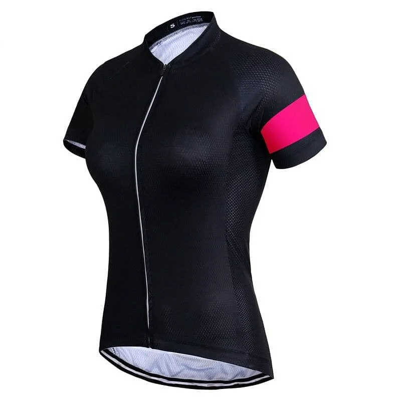 Pink Stripe Sleeve Cycling Jersey