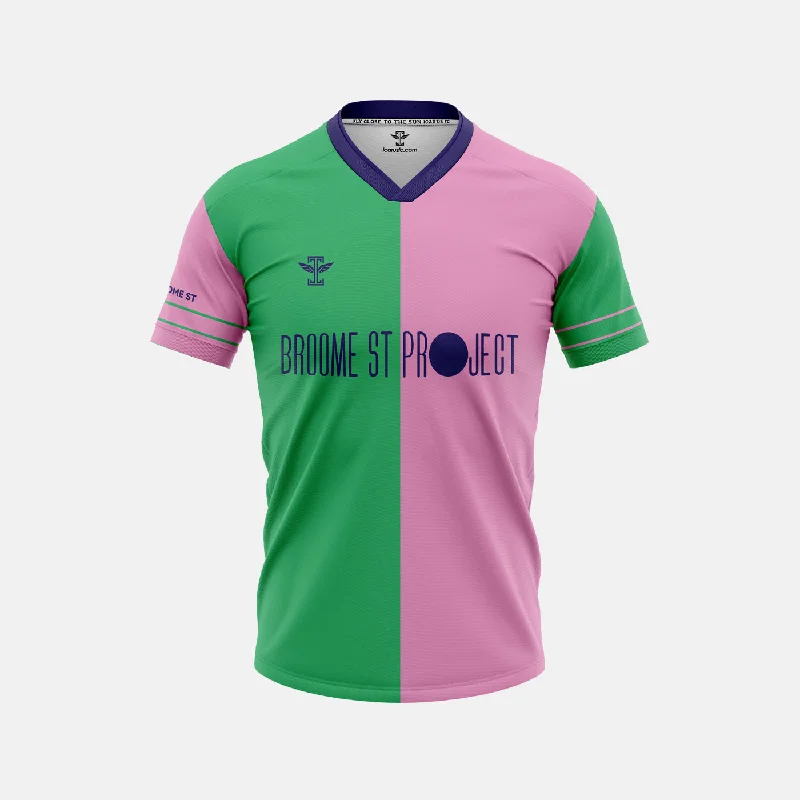 Pton NYC Green & Pink Jersey