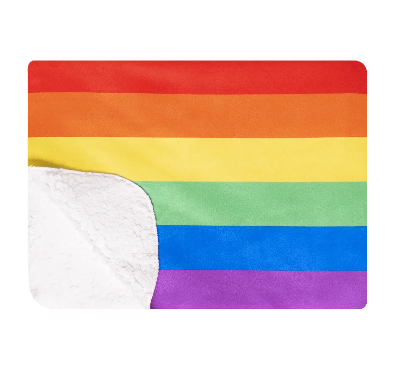 Rainbow - Luxury Sherpa Fleece Blanket