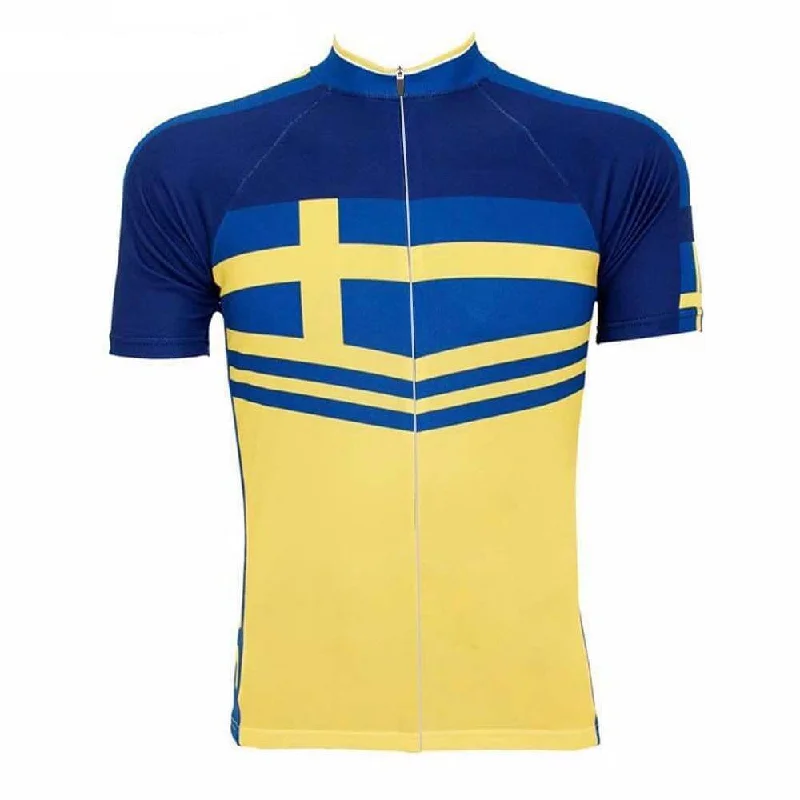 Retro Sweden Sverige Flag Cycling Jersey