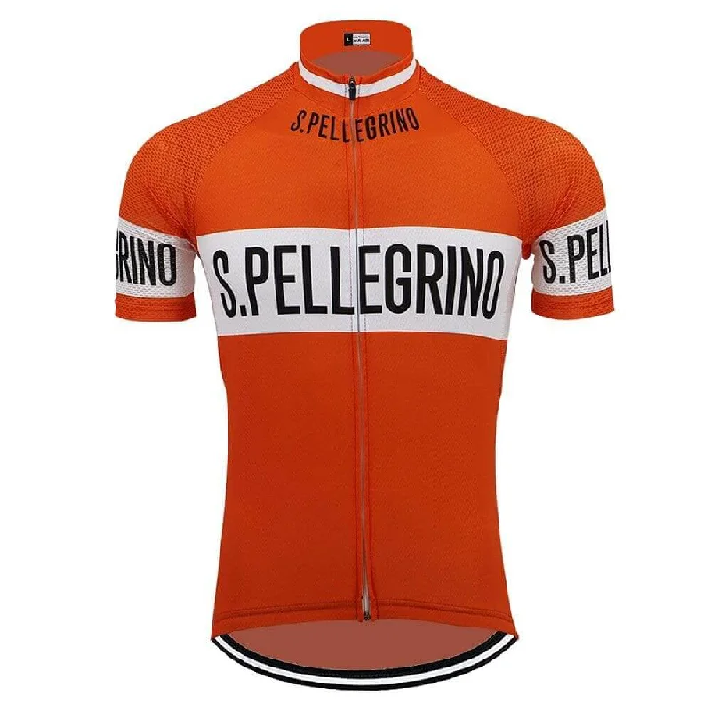 Retro San Pellegrino Cycling Jersey - Orange